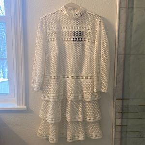 PrettyLittleThing white midi dress. New with tags. UK size 12/US size 10